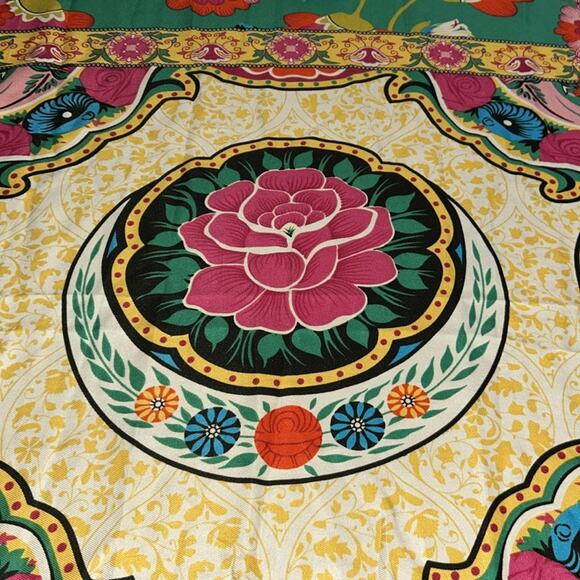 Woman’s Coeur DE Vague Large Floral Print Tassle Scarf - Picture 9 of 9